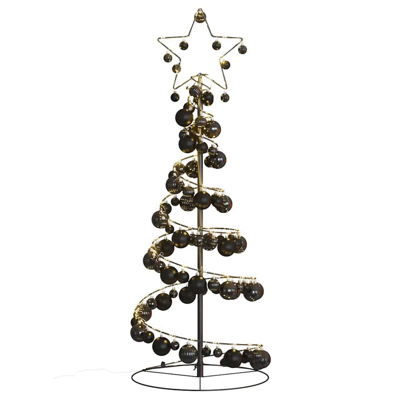 Led-Kerstboom Met Kerstballen 80 Leds Warm Wit