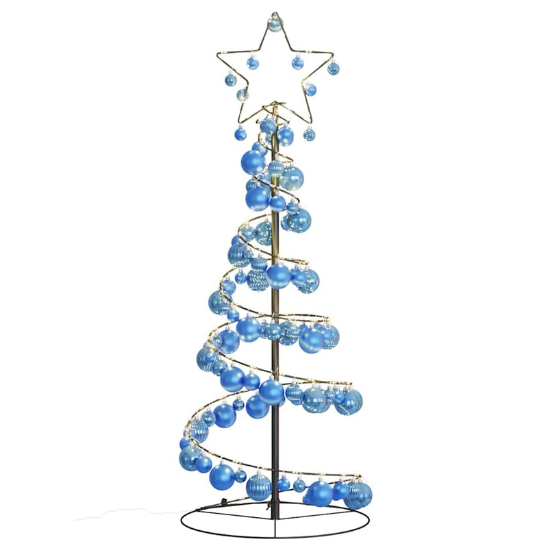 Led-Kerstboom Met Kerstballen 80 Leds Warm Wit