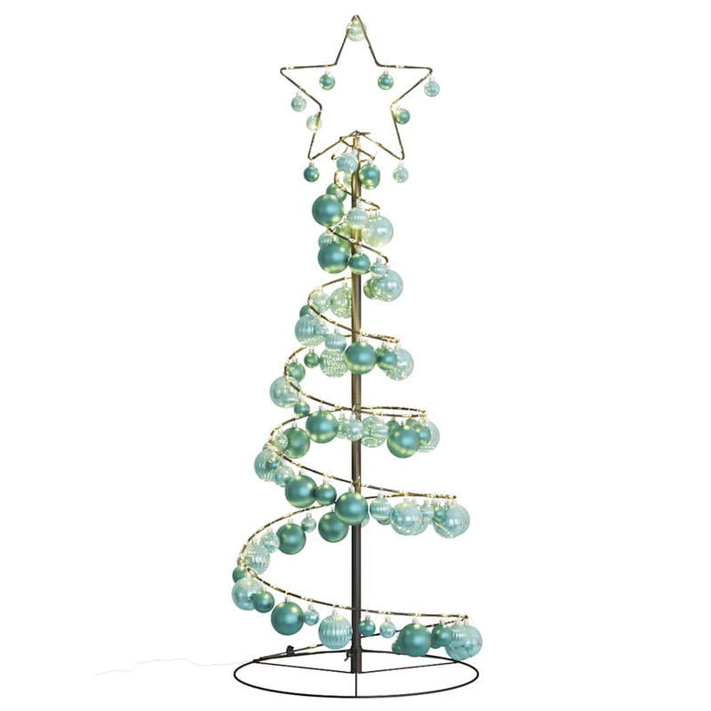 Led-Kerstboom Met Kerstballen 80 Leds Warm Wit