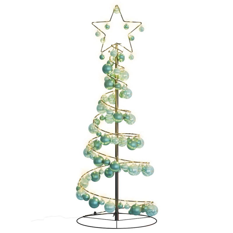 Led-Kerstboom Met Kerstballen 80 Leds Warm Wit