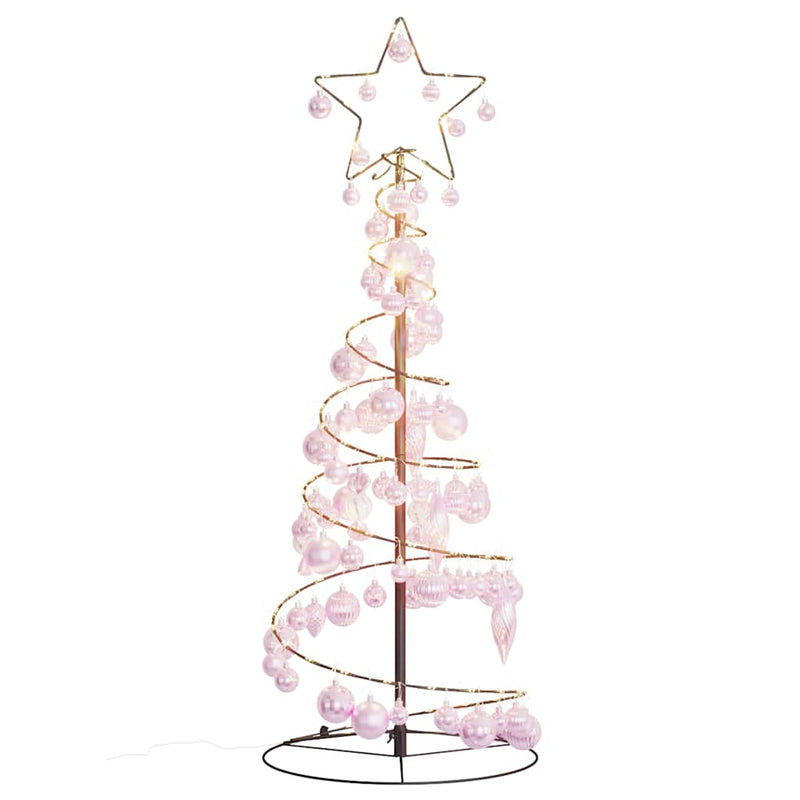 Led-Kerstboom Met Kerstballen 80 Leds Warm Wit