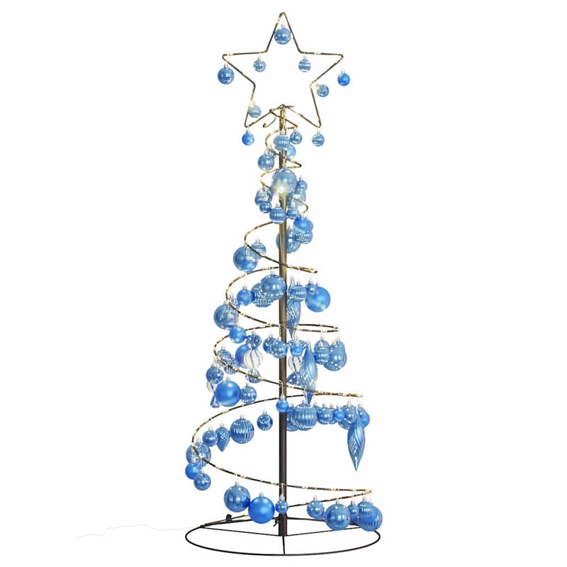 Led-Kerstboom Met Kerstballen 80 Leds Warm Wit
