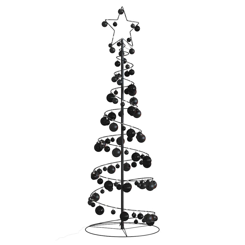 Led-Kerstboom Met Kerstballen 80 Leds Warm Wit