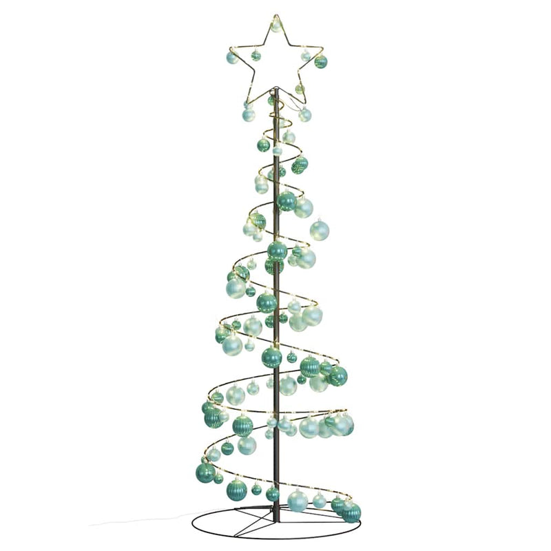 Led-Kerstboom Met Kerstballen 80 Leds Warm Wit