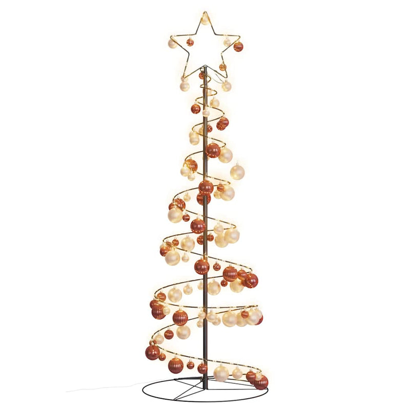 Led-Kerstboom Met Kerstballen 80 Leds Warm Wit