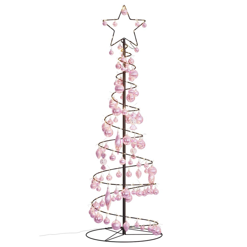 Led-Kerstboom Met Kerstballen 80 Leds Warm Wit
