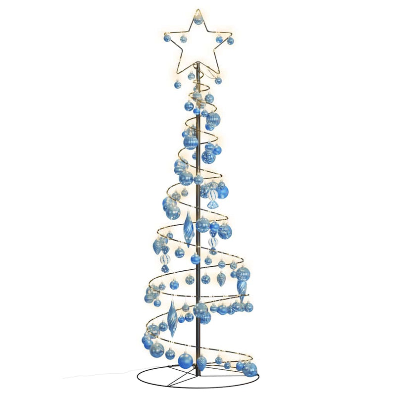 Led-Kerstboom Met Kerstballen 80 Leds Warm Wit
