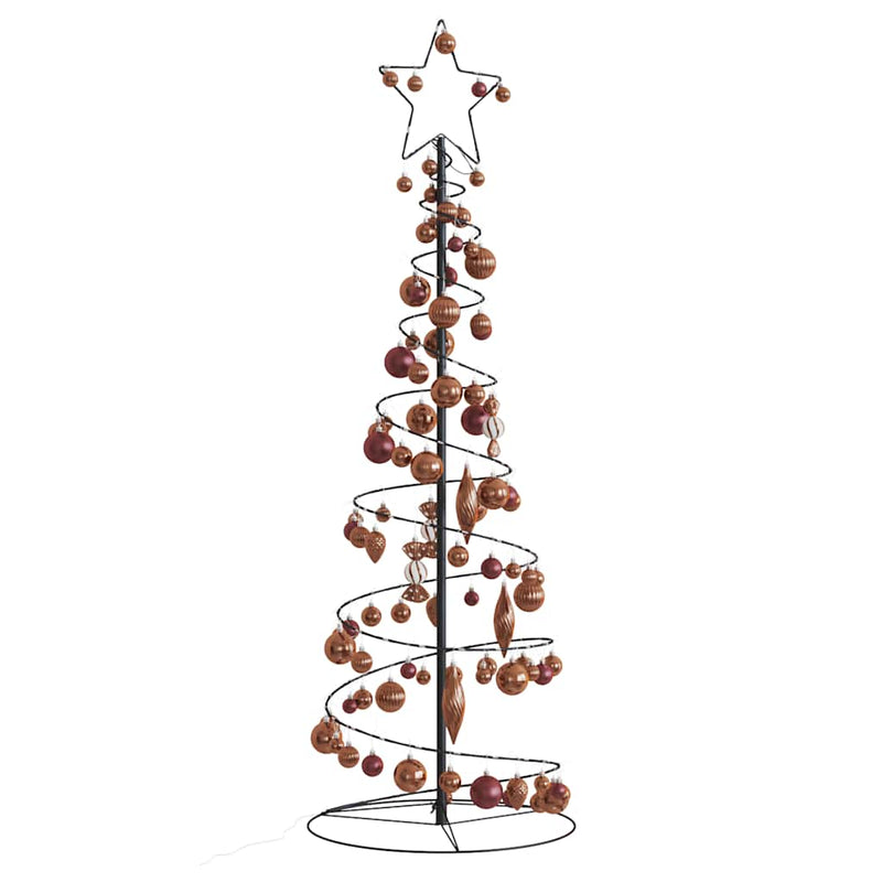 Led-Kerstboom Met Kerstballen 80 Leds Warm Wit