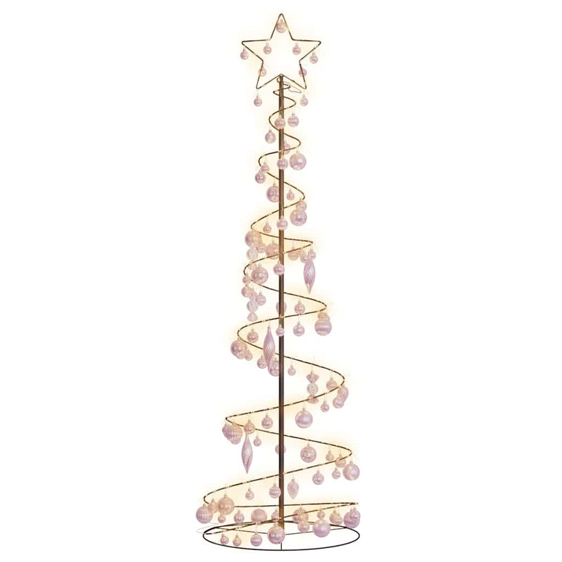Led-Kerstboom Met Kerstballen 80 Leds Warm Wit