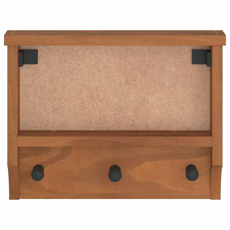 Wandkapstok Sandnes 45X12X35 Cm Massief Grenenhout