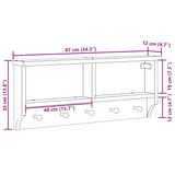 Wandkapstok Sandnes 87X12X35 Cm Massief Grenenhout