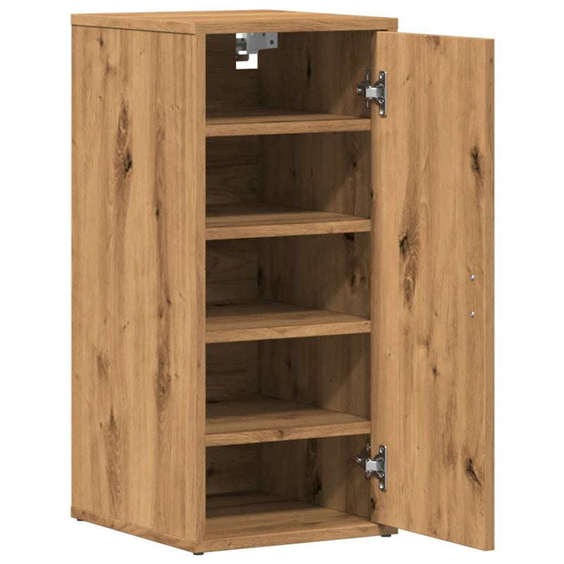 Schoenenkasten 2 St 32X35X70 Cm Bewerkt Hout Artisanaal Eiken