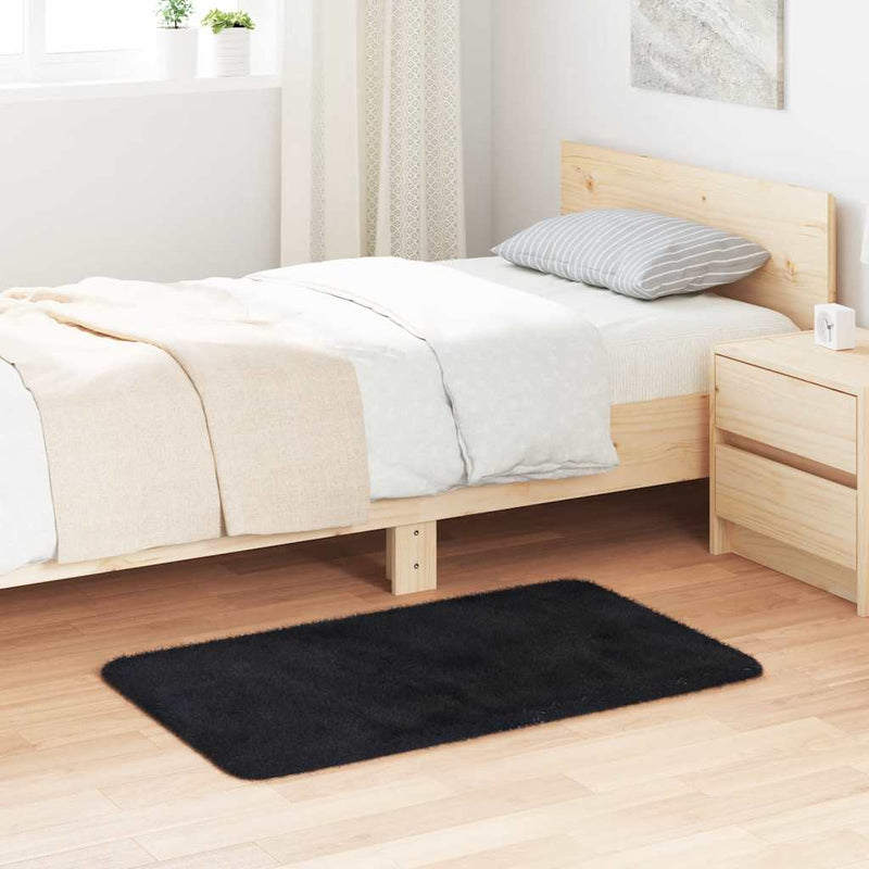 Hoogpolig Vloerkleed Navarra Polyester Zwart