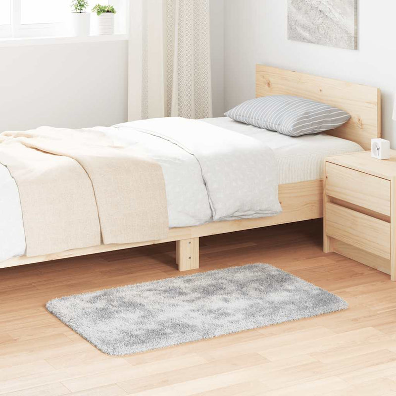Hoogpolig Vloerkleed Navarra Polyester Zilvergrijs