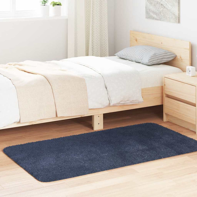 Hoogpolig Vloerkleed Navarra Polyester Marineblauw