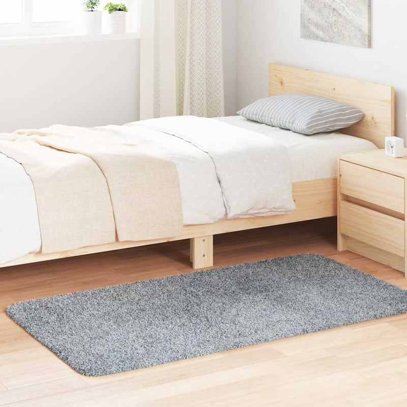 Hoogpolig Vloerkleed Navarra Polyester Zilvergrijs