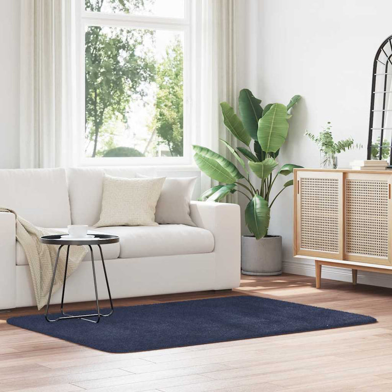 Hoogpolig Vloerkleed Navarra Polyester Marineblauw