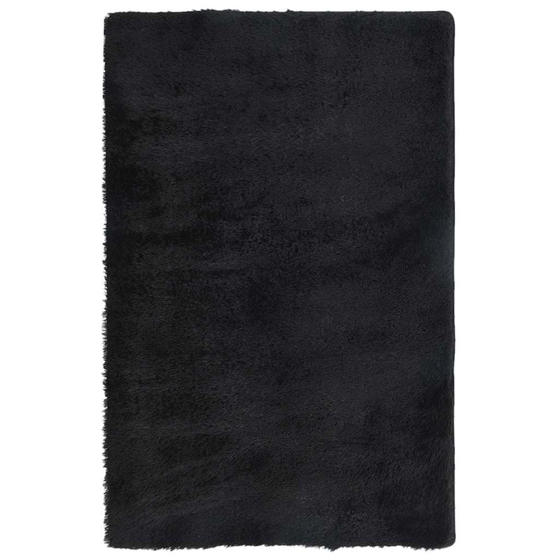 Hoogpolig Vloerkleed Navarra Polyester Zwart