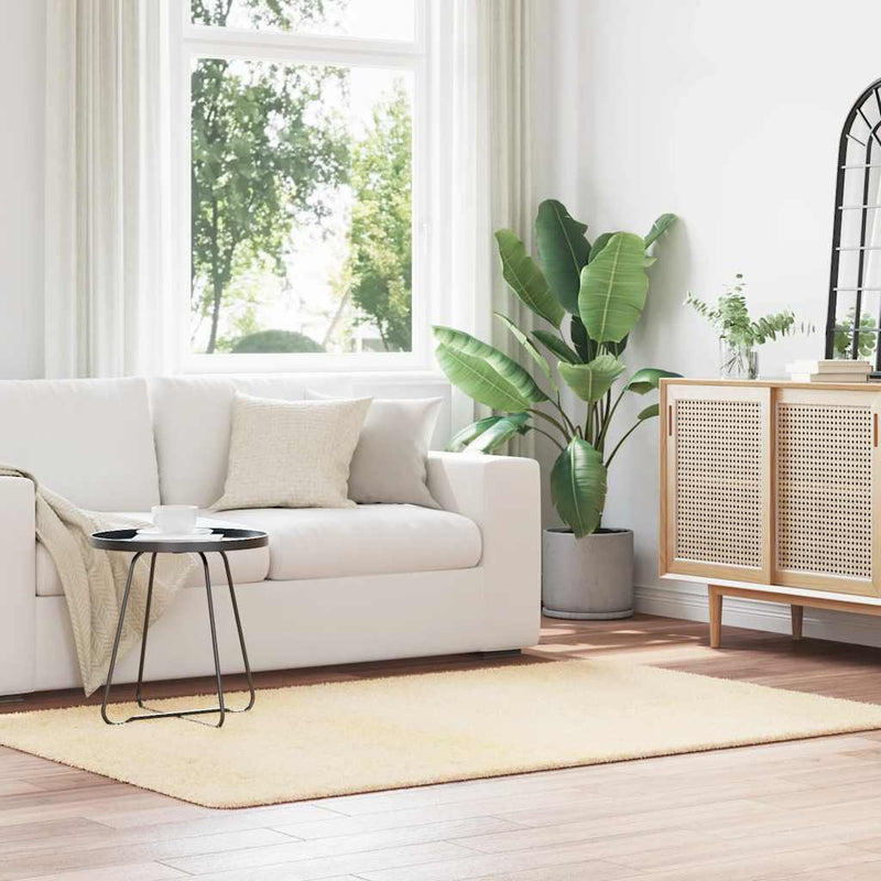 Hoogpolig Vloerkleed Navarra Polyester Kleurig Crème