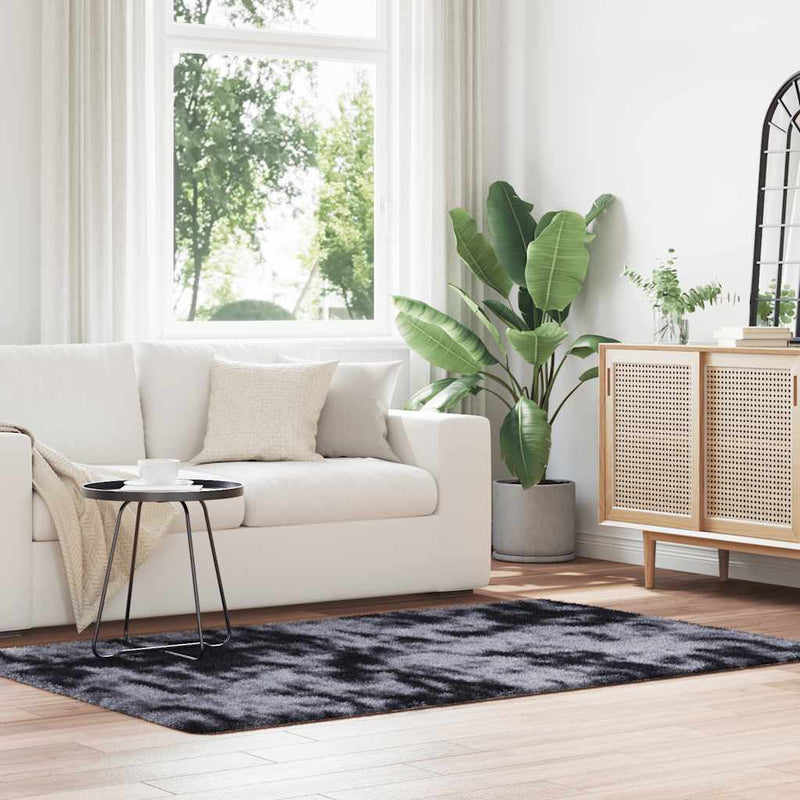 Hoogpolig Vloerkleed Navarra Polyester Donkergrijs
