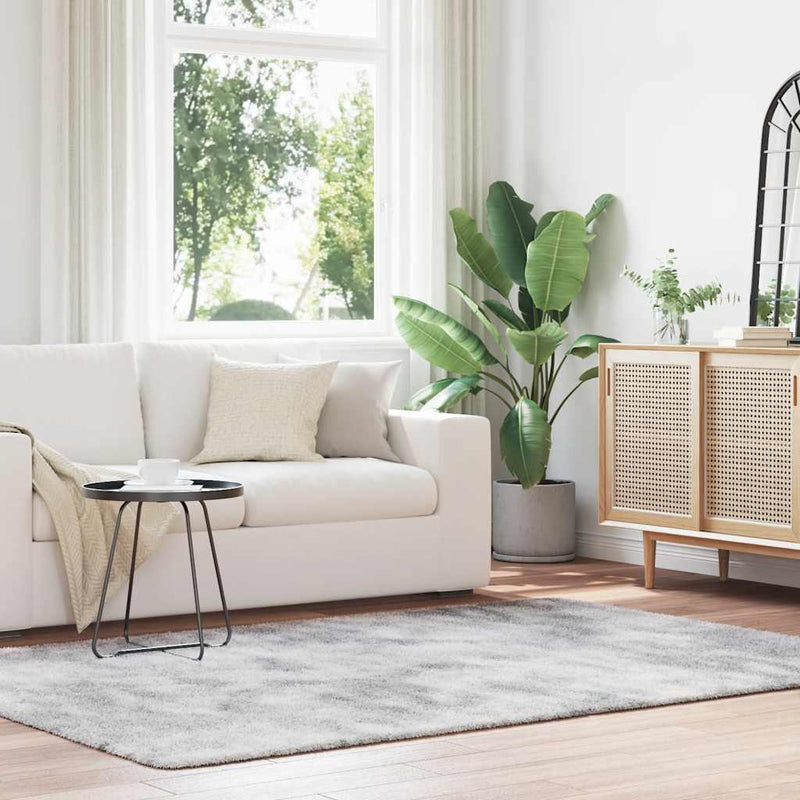 Hoogpolig Vloerkleed Navarra Polyester Zilvergrijs