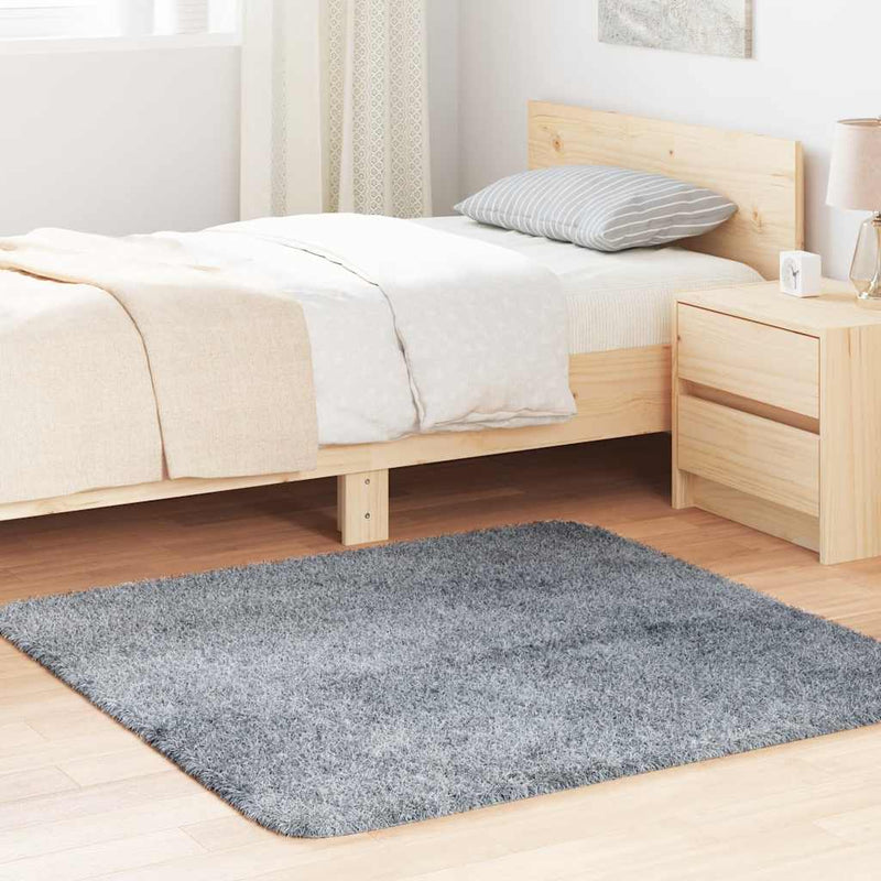 Hoogpolig Vloerkleed Navarra Polyester Zilvergrijs