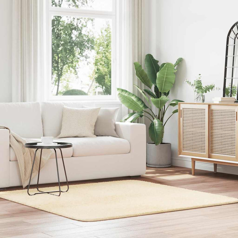 Hoogpolig Vloerkleed Navarra Polyester Kleurig Crème