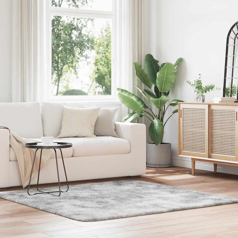 Hoogpolig Vloerkleed Navarra Polyester Zilvergrijs