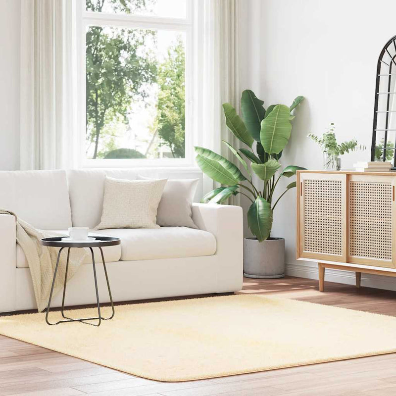 Hoogpolig Vloerkleed Navarra Polyester Kleurig Crème