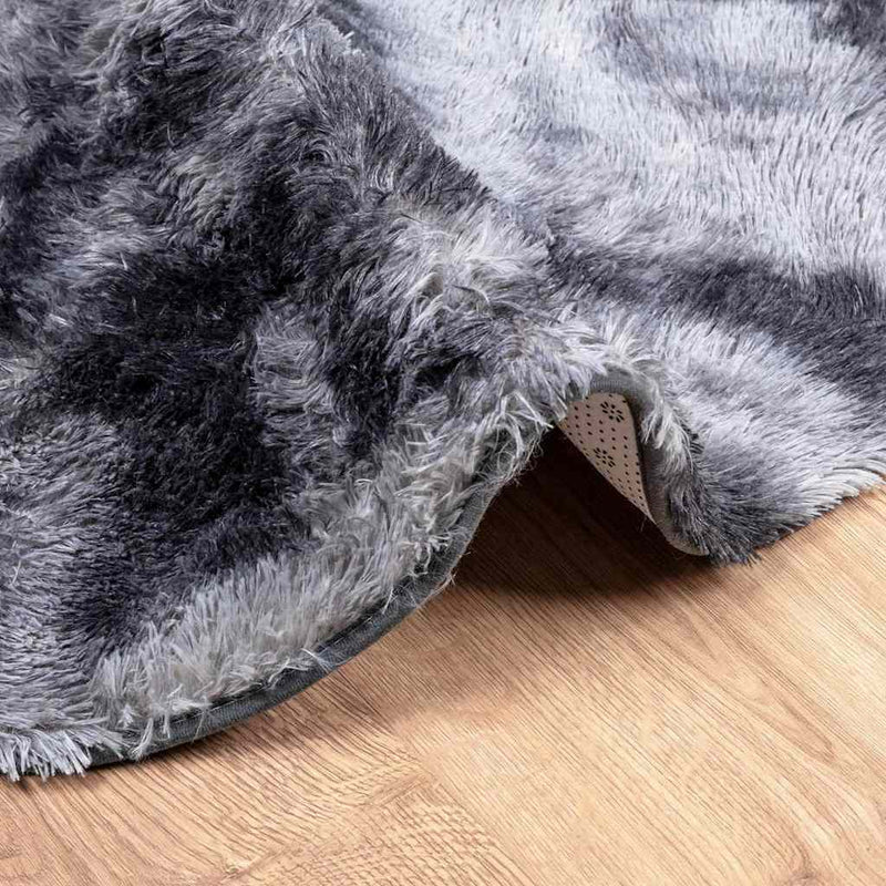 Hoogpolig Vloerkleed Navarra Polyester Donkergrijs