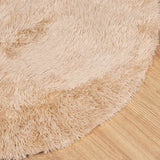 Hoogpolig Vloerkleed Navarra 120X120 Cm Polyester Beige