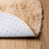 Hoogpolig Vloerkleed Navarra 120X120 Cm Polyester Beige