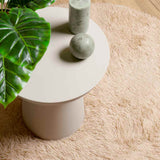 Hoogpolig Vloerkleed Navarra 120X120 Cm Polyester Beige