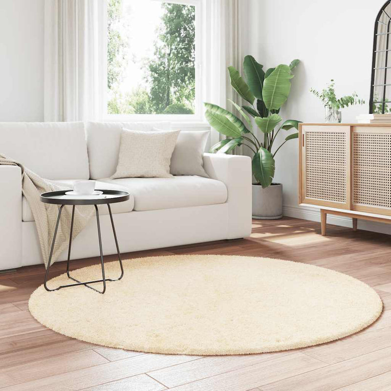 Hoogpolig Vloerkleed Navarra Polyester Kleurig Crème