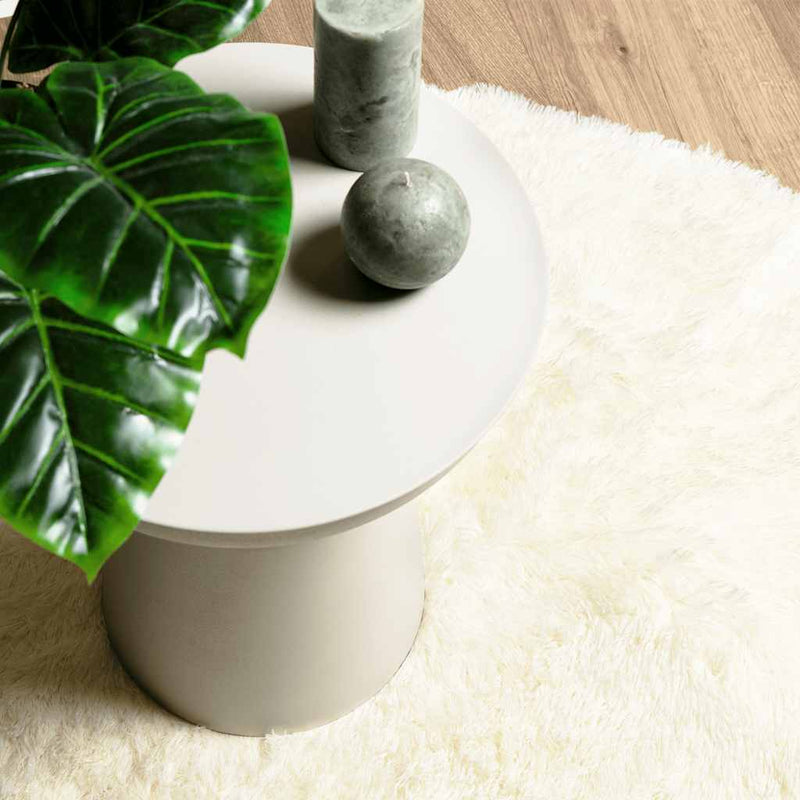 Hoogpolig Vloerkleed Navarra Polyester Kleurig Crème