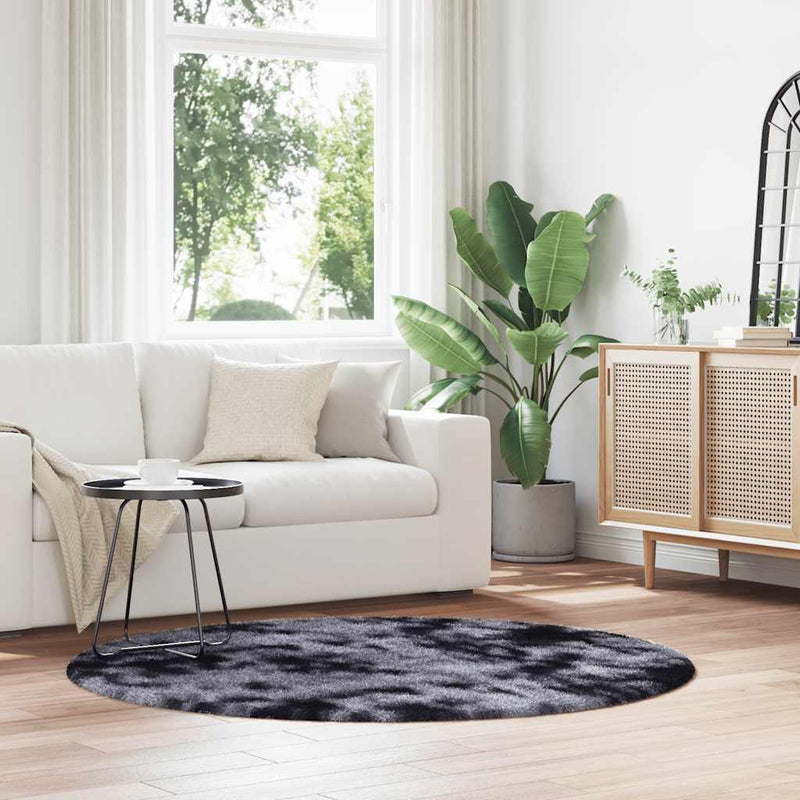 Hoogpolig Vloerkleed Navarra Polyester Donkergrijs