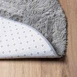 Hoogpolig Vloerkleed Navarra 200X200 Cm Polyester Lichtgrijs