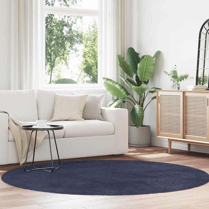 Hoogpolig Vloerkleed Navarra Polyester Marineblauw