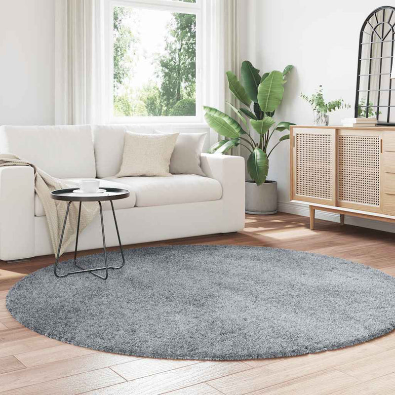 Hoogpolig Vloerkleed Navarra Polyester Zilvergrijs