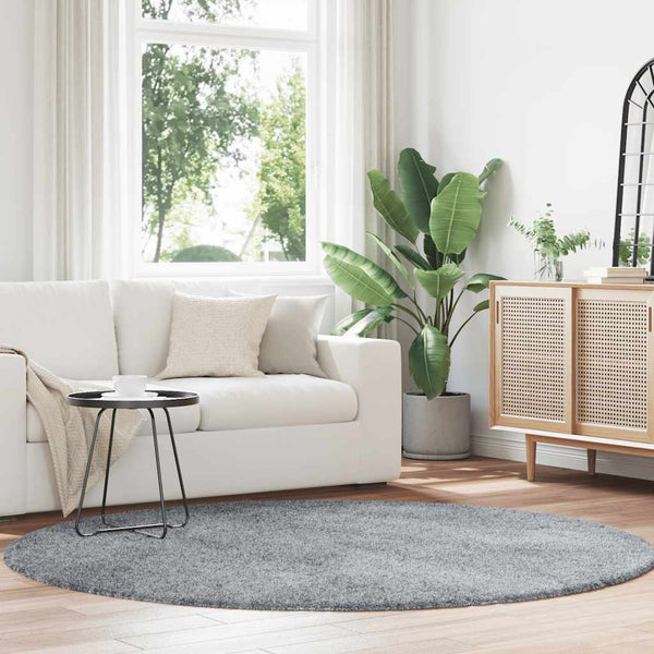 Hoogpolig Vloerkleed Navarra Polyester Zilvergrijs