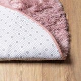 Hoogpolig Vloerkleed Navarra 240X240 Cm Polyester Stoffig Roze Dusty Pink