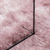 Hoogpolig Vloerkleed Navarra 240X240 Cm Polyester Stoffig Roze Dusty Pink