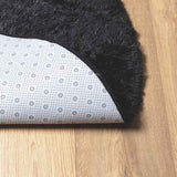 Hoogpolig Vloerkleed Navarra Polyester Zwart