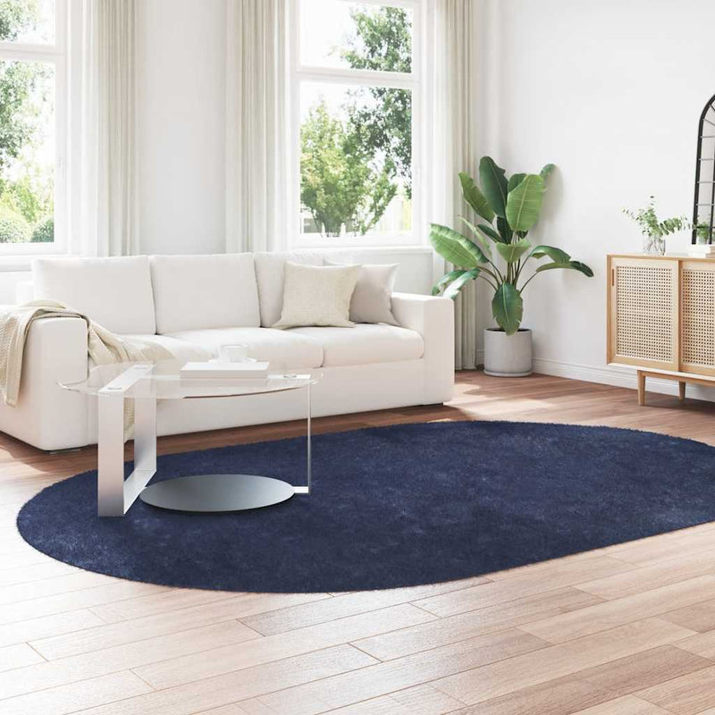 Hoogpolig Vloerkleed Navarra Polyester Marineblauw
