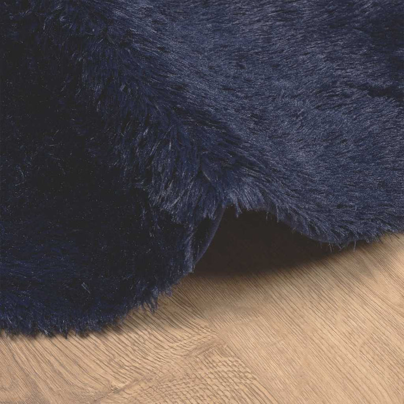 Hoogpolig Vloerkleed Navarra Polyester Marineblauw