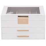 Sieradendoosje 3-Laags 23X20,5X14 Cm Wit