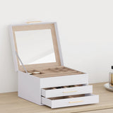 Sieradendoosje 3-Laags 23X20,5X14 Cm Wit