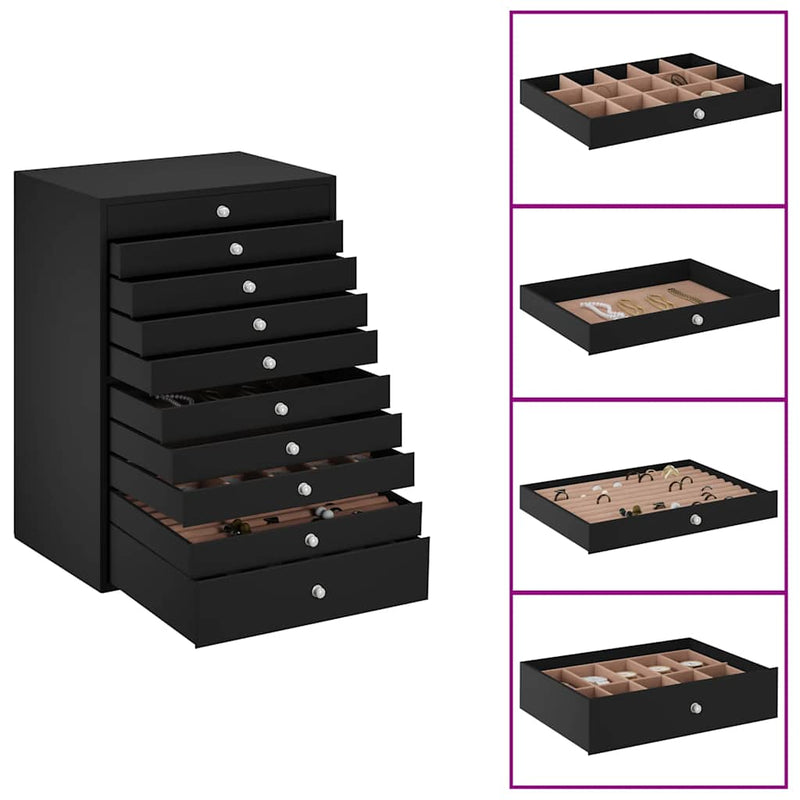 Sieradendoos 10-Laags Met Horlogehouders 29X20,5X40,5 Cm