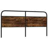 Hoofdbord Staal En Bewerkt Hout Kleurig