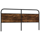 Hoofdbord Staal En Bewerkt Hout Kleurig
